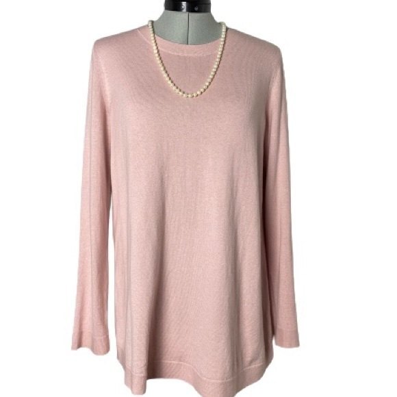 EUC J. Jill Pink Cotton Blend Oversized Loose Fit Sweater Size XS - Picture 1 of 7